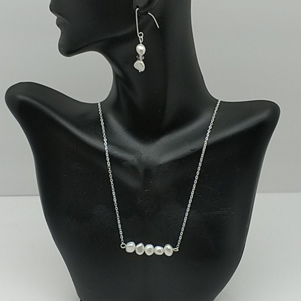 Freshwater pearls set in sterling silver